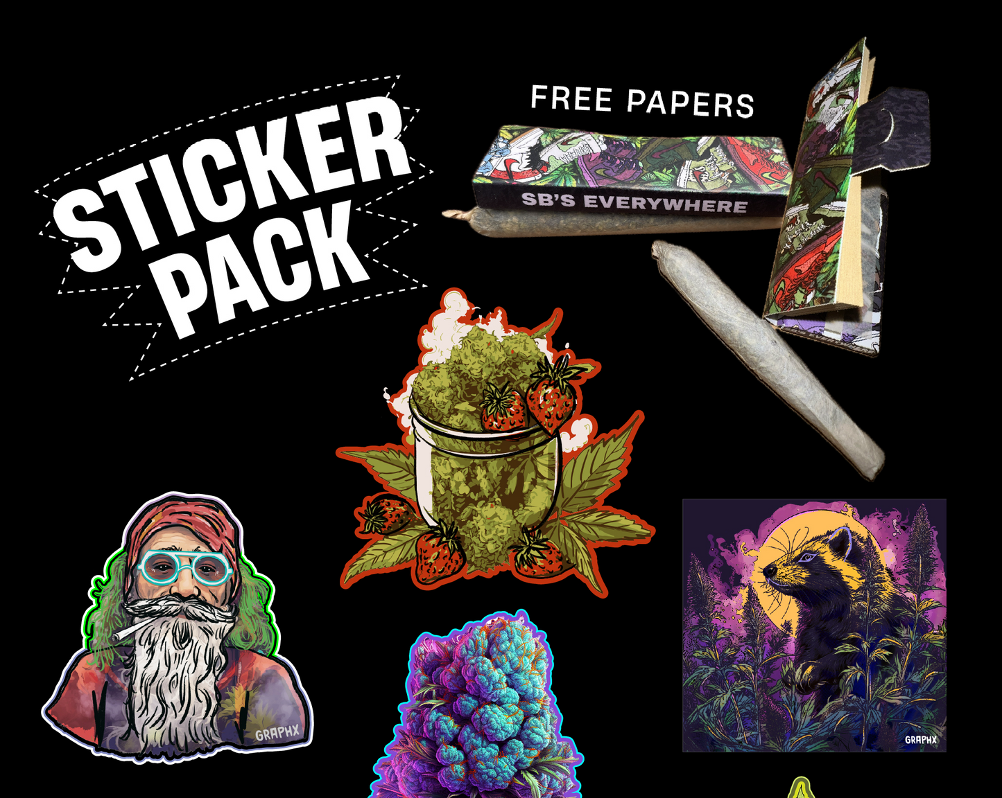 420 Sneaker Sticker Pack + FREE PAPERS + FREE Shipping