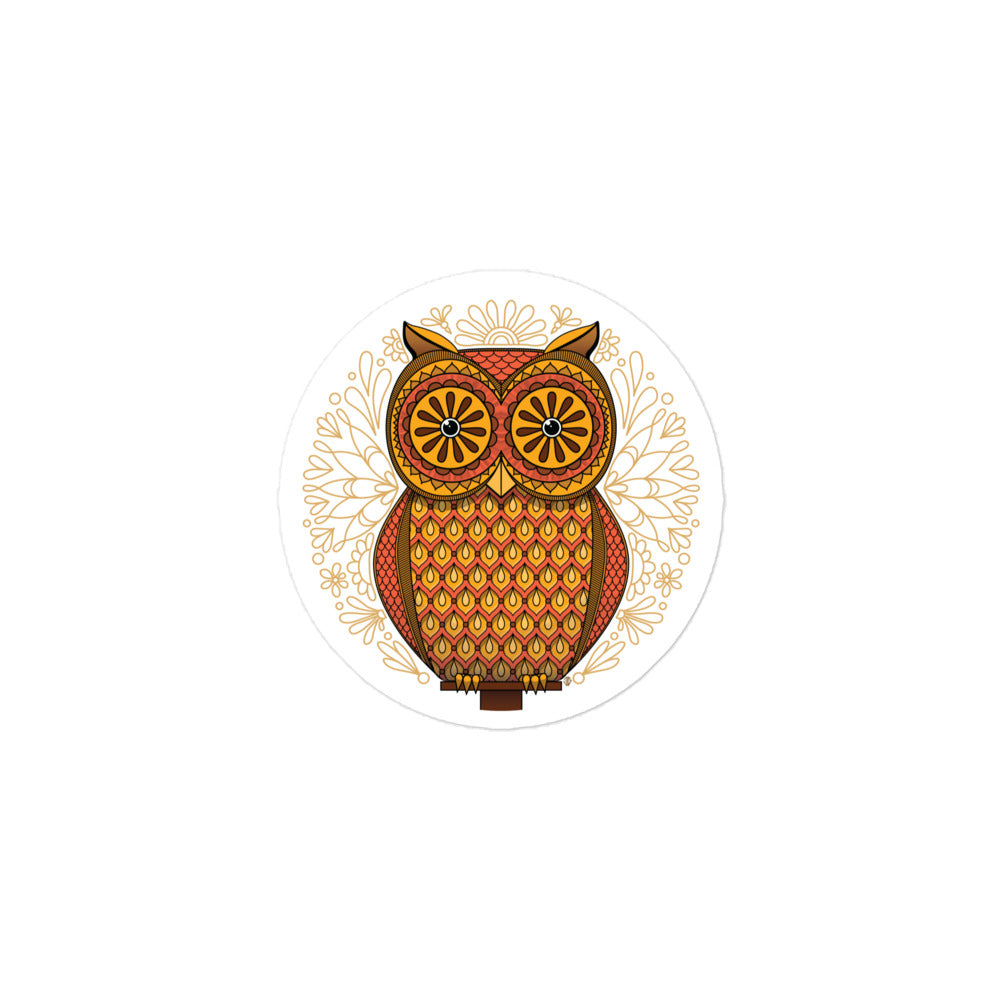 Owl Circle Sticker