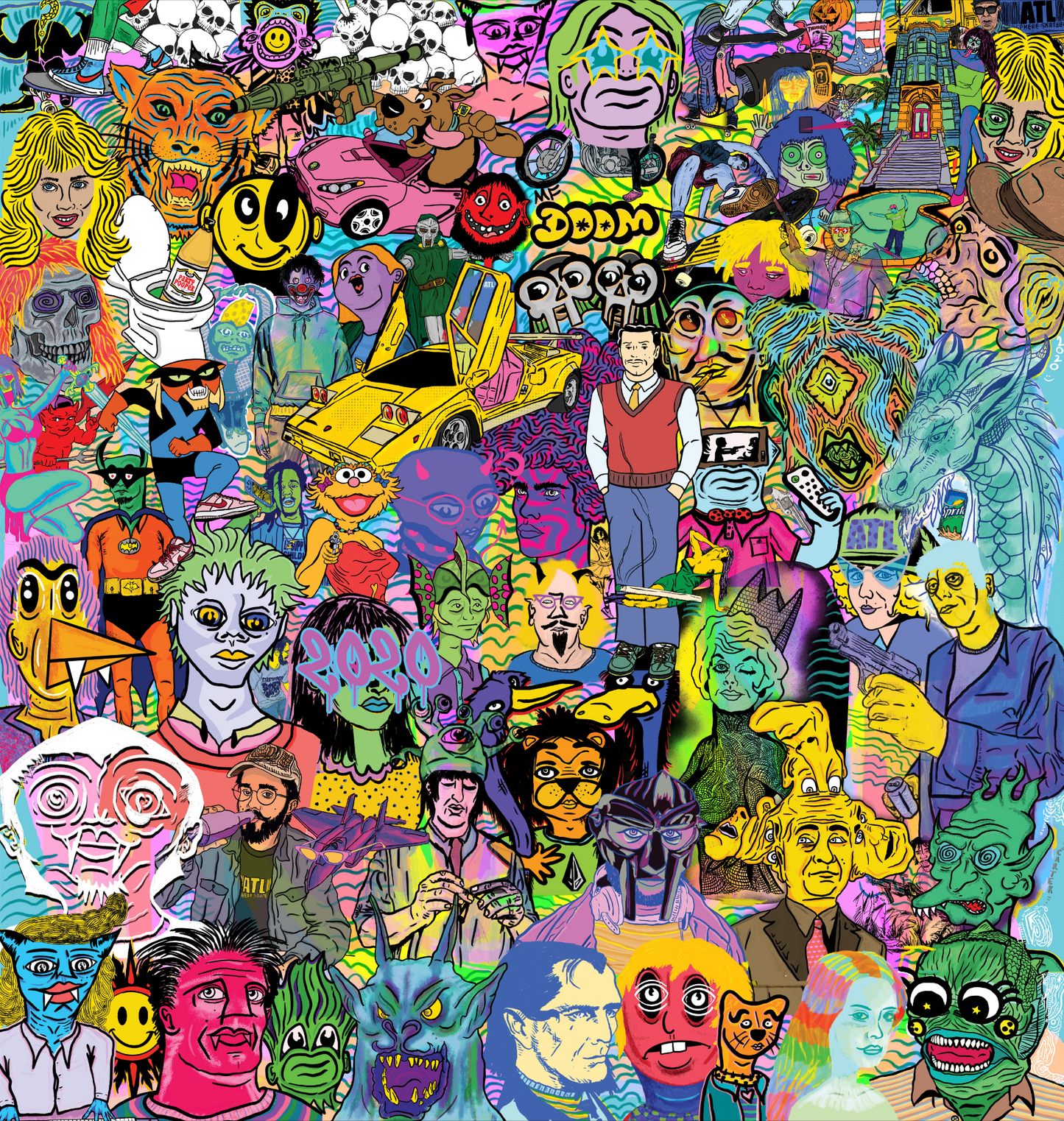 "LATENIGHTSKETCH 2020" Collage - T-Shirt