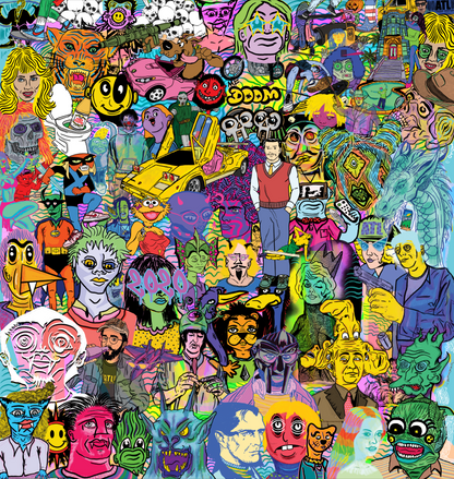 "LATENIGHTSKETCH 2020" Collage - T-Shirt