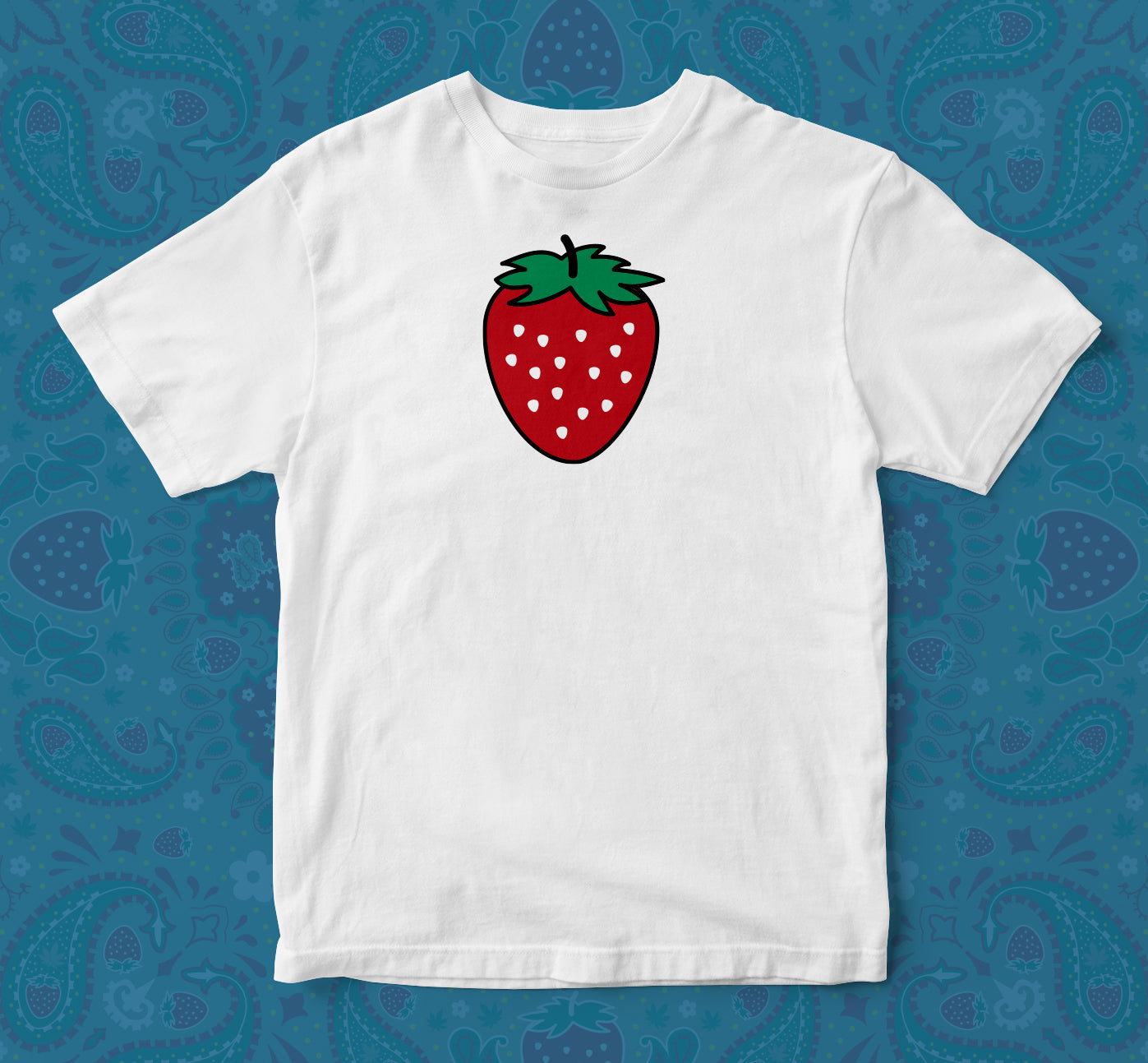 Strawberry Icon - White